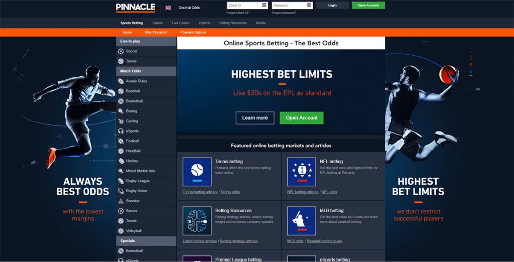 Pinnacle betting site