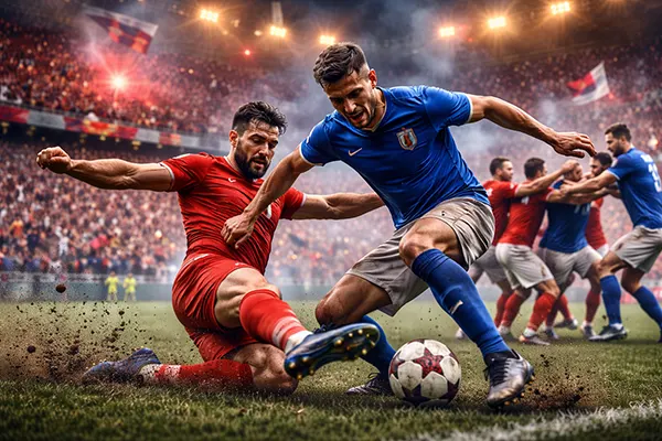 Gerilimli futbol sahnesi