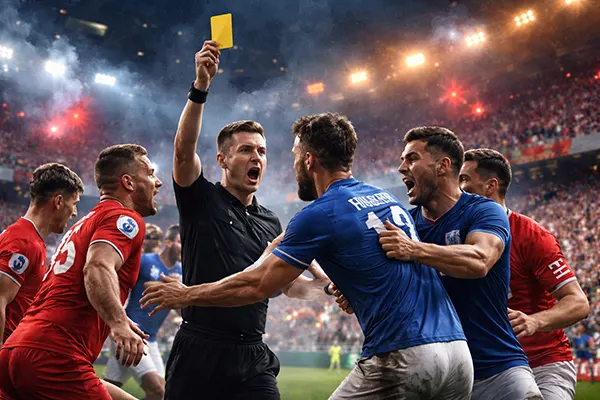 Intensives Fussballduell